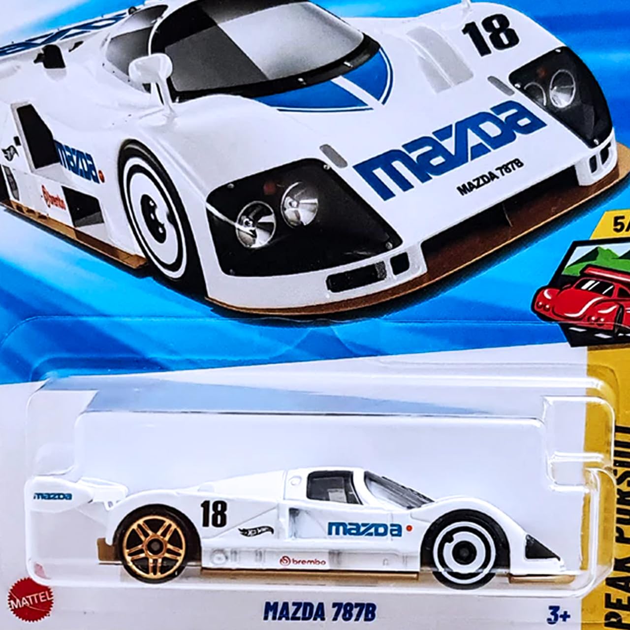 Carrinho Hot Wheels Mazda 787B Peak Pursuit (White) - JBB39